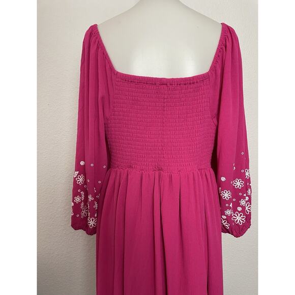 Torrid Dress Mini Pullover Smocked Floral Print Stretch - Picture 9 of 11